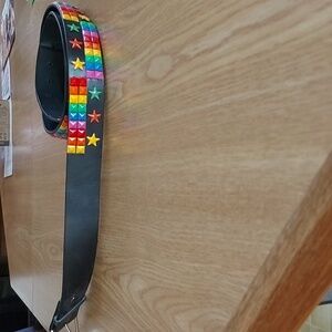 Rainbow Pride leather belt